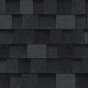 Duration Onyx Black bitumena šindeļu krāsu paraugs